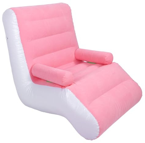 Fafeicy Tragbares Blasensofa in Form eines Weichen Aufblasbaren Stuhls, Ergonomisch Aufblasbarer Sofa -Stuhl für eine Bequeme Ruhezeit zu Hause (PINK)