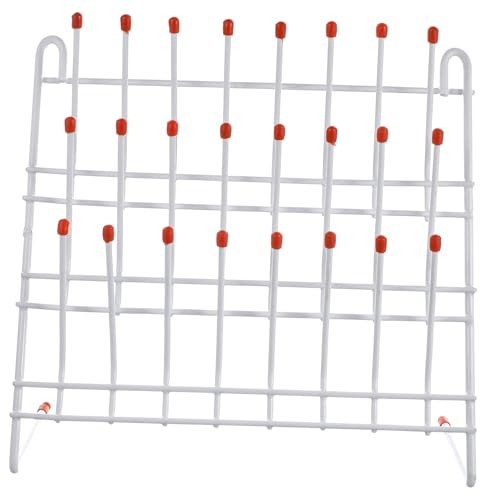 Zerodeko Metal Lab Drying Rack for Test Tubes and Beakers Easy Installation Science Glassware Draining Holder Compact Multipurpose Laboratory Organizer for Efficient Experiment Workflow