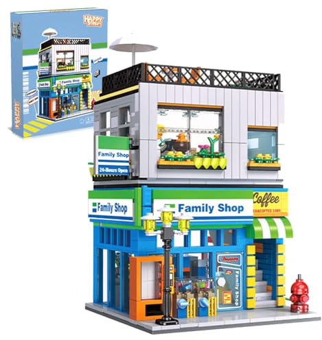 Family Stores City Haus Klemmbausteine Set 1310 Teile - Architecture Häuser Stadt Gebäude House Modular Building Set für Erwachsene Adult