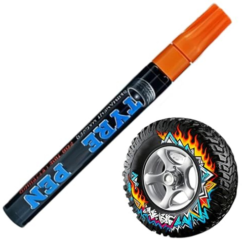 Tire Paint Pen,Erasable Weatherproof Non-Fading Quick Dry Tyre Drawing Marker - Wheels Paint Tires Drawing Pen,for Motorcycle, Bikes, Bicycles, Metal, Glass