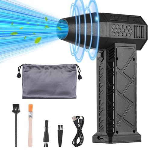 ERYUE Spolverino Elettrico Potente Ventola Senza Spazzole per la Pulizia Dell'auto Domestica con Batteria da 2 * 1300 MAh (con custodia #-2)