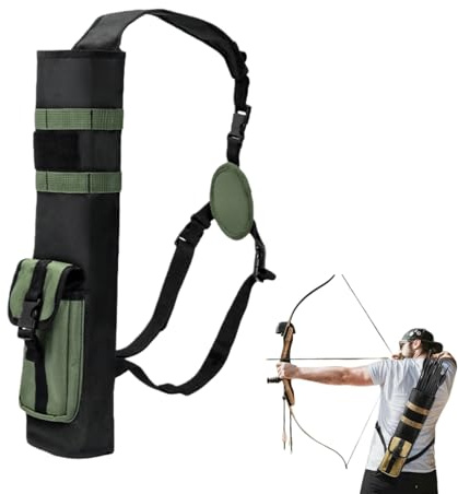 Generisch Rückenköcher Back Pack Traditional Köcher für Pfeile Bogenschießen Rückenpfeil Köcher für Recurve/Compound Bogen Jagd Zielübungen für Erwachsene