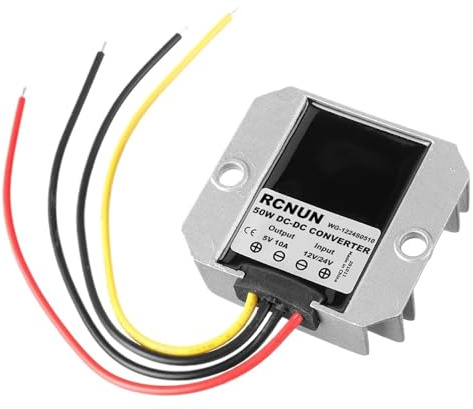 Regulador convertidor CC Reductor de 12V, 24V a 5V, 6V, 10A, Fuente de alimentación de 12 voltios a 5 voltios 50W for Coches y Juguetes(12V-24V to 5V 10A)