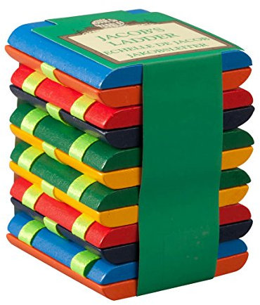 House of Marbles Jacob’s Ladder - Premium FSC-Certified Wooden Toy, Colourful Retro Flip Ladder with Sensory Fidget Appeal and a Mesmerising Illusion Effect
