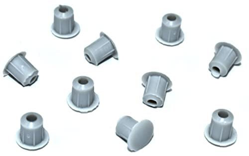 M5 (5mm) DRILL HOLE COVER CAPS - BLANKING FURNITURE KITCHEN CABINET SHELF (Light Grey, 10)