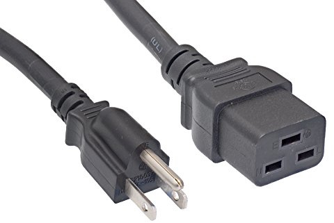 Cablelera NEMA 5-15P to IEC 320 C19 Power Cord Extension, 14AWG, 15A 125V, 6ft – For IEC C19 Inlet Equipment Only (Not C13 / Not 20A Devices)