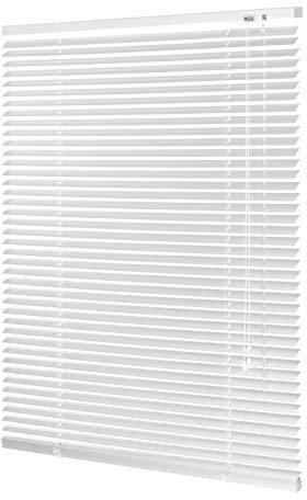 Ventanara® Jalousie Aluminium Weiß inklusive Montagematerial mit und ohne Bohren 65 x 130 cm