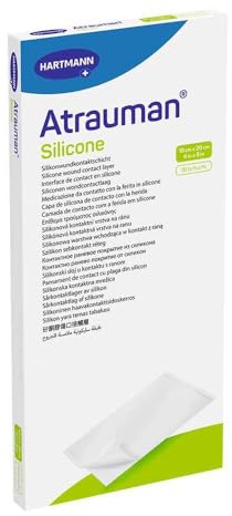 ATRAUMAN Silicone steril 10x20 cm Kompressen 10 St