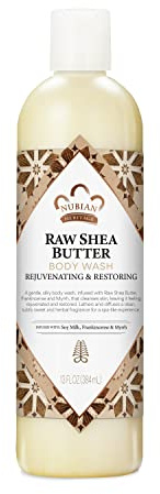 Nubian Heritage Body Wash Raw Shea Butter for Dry Skin Paraben Free Body Wash, 13 oz