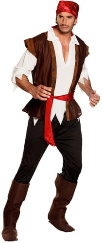 Boland - Pirat Thunder Herrenkostüm | 7-teiliges Seefahrer Kostüm für Karneval, Halloween und Mottoparty, Piratenkostüm Herren
