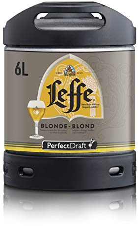PERFECTDRAFT Leffe Blonde, Abteibier Bier aus Belgien, Perfect Draft (1x 6 L) Mehrweg Fassbier, 6000 ML