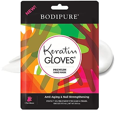 BodipureBodipure - Máscara de mano con guantes de queratina, , 1 Paquete , ,, ]