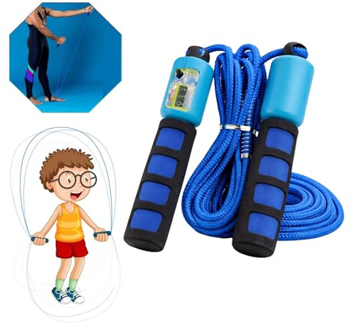Skipping Rope with Counter Adjustable 2.7M Jump Rope EVA Foam Handles Speed Rope for Kids Adults Cardio Fitness Workout Home Gym Exercise Training