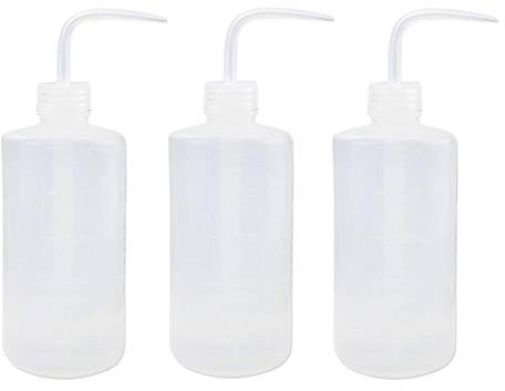 Bottle,Plant Flower Watering Squeeze Bottle,3 Pack Safety Wash Bottle with Narrow Mouth,500ml Plastic Economy Natural Squeeze Condiment Water Bottle Caps for Plant