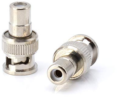 THE CIMPLE CO RCA and BNC Coaxial Adapter - BNC Male to RCA Female Connector, Coupler, and Converter - for RG11, RG6, RG59, RG58, SDI, HD SDI, CCTV - 50 Pack