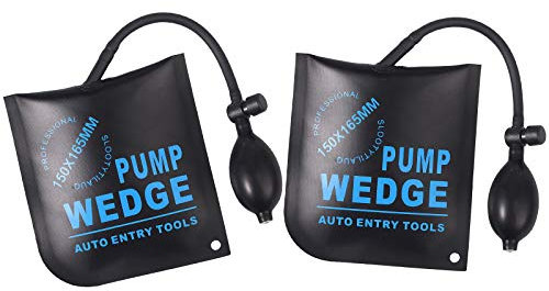 AUTOUTLET 2 Pcs Air Wedge Pump Wedge Polyurethane Rubber Inflatable Pump Bag Alignment for Home Use Door Window Installation and Auto Car Repair Load Up to 150 kg Matt Finish
