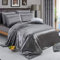 Set di biancheria da letto in raso da 6 pezzi, set di biancheria da letto in 11 colori, set copripiumino con angoli, 4 federe, set completo di lenzuola per letto matrimoniale, king e super king