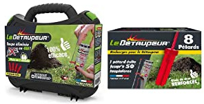 Maisange DETAUPEUR | Kit Complet Anti Taupes et Rats Taupiers | Une Puissance suffisante pour éliminer Tous Types de Taupes ou Rats taupiers (VALISETTE + Recharge) | Piège Anti Taupes & Rats Taupiers - Efficace & Puissant - Utilisable Sous La Pluie & En Toute Sécurité - KITDETAUPREC