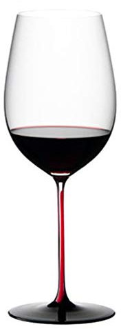 ZKHD Corbata roja Borgoña Copa de Vino Burdeos Vidrio de Vino Austriaco Importado Cristal Master Hecho a Mano,860ml / 30oz Bordeaux Cup
