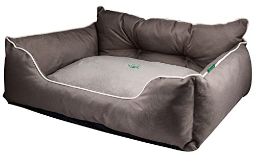 UNITED COLORS OF BENETTON. Pets - Hundebett, Ergonomisches Bett für Kleine Hunde, Aus Polyester, Waschmasschinegeeignet, Braun, Größe S, 50x40x18 cm