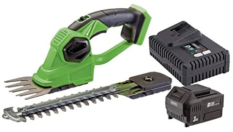 Draper 94594 D20 20V 2-in-1 Grass and Hedge Trimmer with Battery and Fast Charger