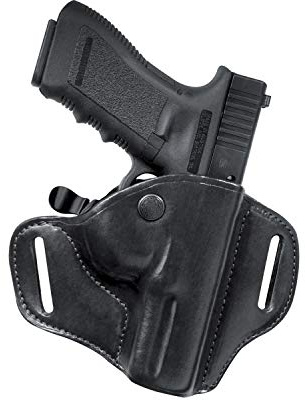 Bianchi 82 Gürtelholster, Leder/schwarz, rechts, Walther P99/P99C/P99Q/PPQ, 50mm Gürtelschlaufe