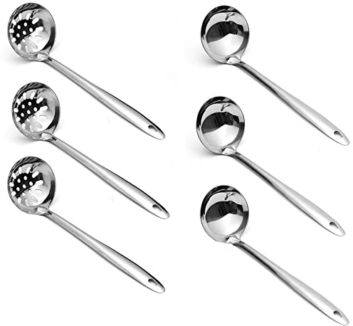 Lot de 3 cuillères passoires en acier inoxydable avec louches Shabu Mongolian pour Huo Guo H-G-S-2