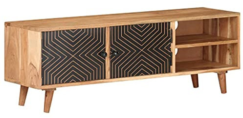 Bussandri Exclusive - TV-Schrank 115x30x39 cm Massivholz Akazie