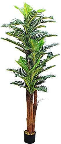 Decovego künstliche Pflanze, künstliche Pflanzen als Deko Wohnzimmer, Kunstpflanzen groß, Plastik Pflanze wie echt, Auswahl Palme Pflanze:Palme Modell 16 (Kokospalme 180 cm)