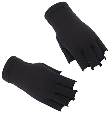 Toddmomy medizinische Handschuhe Maniküre-Handschuhe einweg Sicherheitsarbeits Halbfinger trockene Hände halbe -