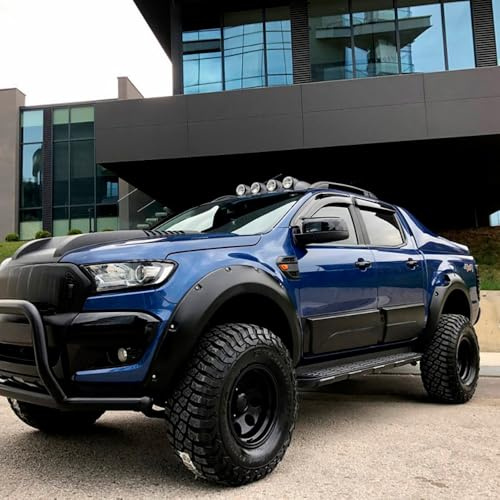 Kotflügelverbreiterungen kompatibel mit FORD Ranger T6 T7 T8 2012 bis 2022 4 Tlg mit ABE TÜV | kompatibel mit Ford Ranger T6/T7/T8 2012-2022 - Mattschwarz