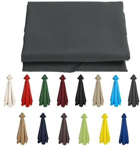 6 Ribs/8 Ribs Cantilever Umbrella Replacement Cloth Garden Parasol Canopy Cover Replacement Parasol Fabric Cover, 200/270/300cm Canopy(Color:Gray,Size:6ribs-3m(9.8ft))