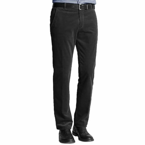 Gillicci Mens Warm Heavy Smart Formal Work Casual Plain Cord Corduroy Trousers (UK, Waist & Inseam, 34, 29, Black)