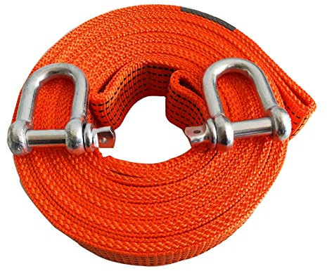 BomDog Fune da Traino Corda da Traino, Portante 8 Tonnellate, Cinghie da Traino Ispessite a Tre Strati, per Fune da Traino per Veicoli Di Medie e Piccole Dimensioni/G/Hook