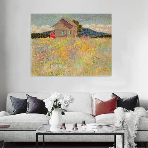 ytonghao Expressionismus-Poster, Ölgemälde-Reproduktion/Holzhaus/Leinwanddrucke, Wanddruck für Wohnzimmer-Dekoration, 70 x 85 cm, rahmenlos