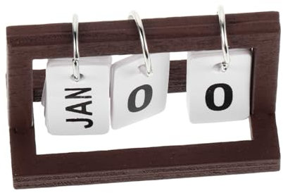 ORFOFE Puppenhaus-tischkalender Monatskalender Zum Basteln Holzkalender Spielzeug Mini-tischkalender Zubehör Platzsparendes Für Jungen- Und Mädchenzimmer