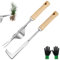 Adiwo 3 Stück Fugenkratzer, Wurzeljäter, Unkrautstecher Edelstahl, Gartenmesser Unkraut, Manueller Weeder, Unkraut Entferner Gerät für Gartenarbeit, Fugenkratzer,Gartenschaufel
