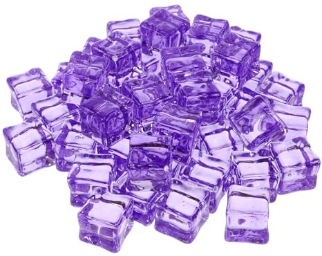 Vaguelly 50pièces Glaçons Artificiels Plastique Transparent pour Aquarium Décoratif Et Accessoires Photo Lot de Glaçons Pilés