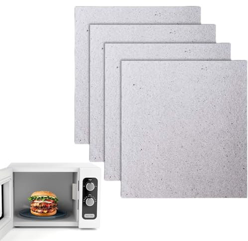 YSTrillion Piastra di Mica per Microonde,4 Pezzi Protezione per Forno a Microonde in Mica,Foglio di Mica Universale Copertura di Guida D'onda Per Microonde e Forno