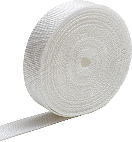 IPEA Correa rígida de nailon para mochila y bolsos – 10 metros de largo – Cuerda de correa multiusos para costura, deportes, equipaje, bricolaje – Ancho 20 mm – Blanco – 2 cm