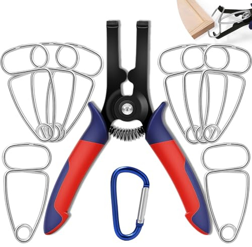 PLANEKO 10PCS Miter Spring Clamps Kit for Wood Trim Picture Frames Molding