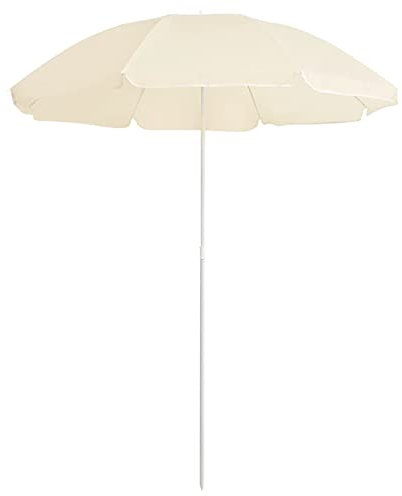 Garden parasols mit Stahlstastsand 180 cm, Strandwasserschutzmittel, U -Vlight -Schutz, leicht zu öffnen und schließen, Garten im Freien Parasol Outdoor parasols