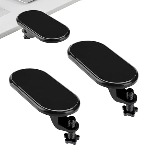 2 PCS Desk Arm Rest Support, Rotating Computer Desk Armrest Extender Adjustable Rest Bracket Pad Eliminate Pain