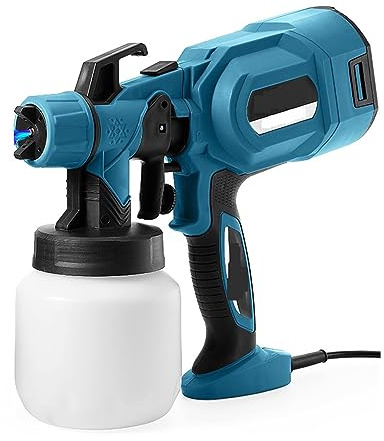 BCJMKDX Airbrush Set, 800W Electric Spray Gun Adjustable Paint Sprayer Auto Furniture Steel Coating Airbrush 800ML High Capacity 1.5M