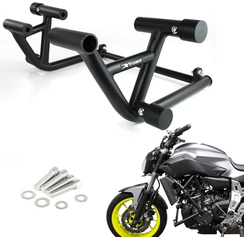 Xitomer Stunt Crash Cage Motorschutz kompatibel mit FZ-07 MT-07 2014-2024 FZ07 MT07, XSR700 2015-2025 Stahl Drift Street Crash Bar Motorschutz Race Rail