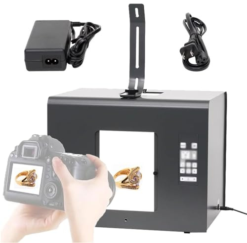 Mini boîte à lumière for Studio Photo, Tente de Photographie à intensité Variable 5500k, boîte à lumière for Bijoux, Appareil Photo électrique (Non Inclus), kit de Tente Photographique(35x28x28cm)