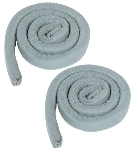 VANZACK Almohada de Cuña para Cama Tamaño Completo Gris de Tela Antideslizante, Relleno de Huecos para Colchón y Sofá, Soporte para Cabecero de Pared, Uso en Dormitorio, Pack 2
