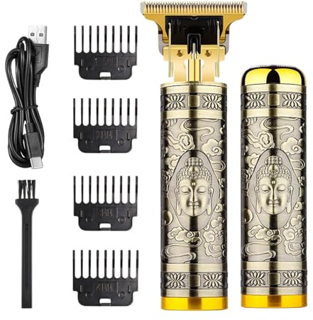 Cortapelos para Hombres Kit de Aseo Inalámbrico Húmedo y | Juego de Cortapelos y Máquina de Afeitar Eléctrica de Barbero Para Papá, Esposo, de Cumpleaños, Hogar, Viaje, Camping y