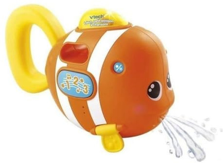 VTech Jouet de Bain - Léon P'tit Poisson à Chansons - Version FR, Orange, Taille Unique