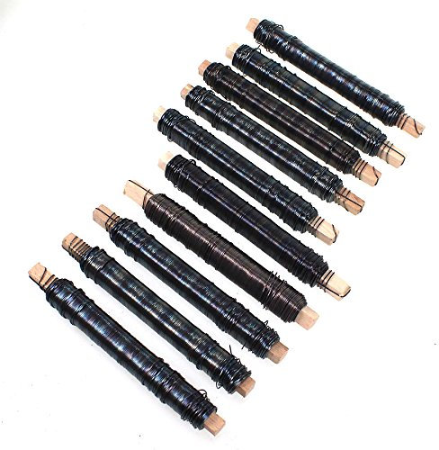 N/A 10 Rollen Wickeldraht blau geglüht Blumendraht Bindedraht a 100g 0,65mm 1kg